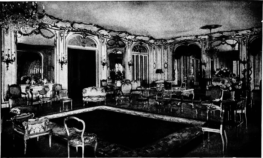 An illustration from The room beautiful; a collection of interior illustrations showing decoration and furnishing details of the important furnishing periods, 1915, leaf 83