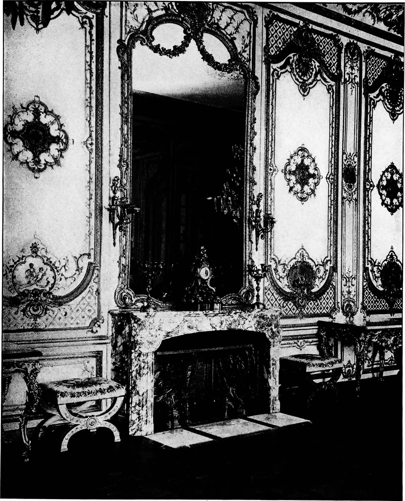 An illustration from The room beautiful; a collection of interior illustrations showing decoration and furnishing details of the important furnishing periods, 1915, leaf 86