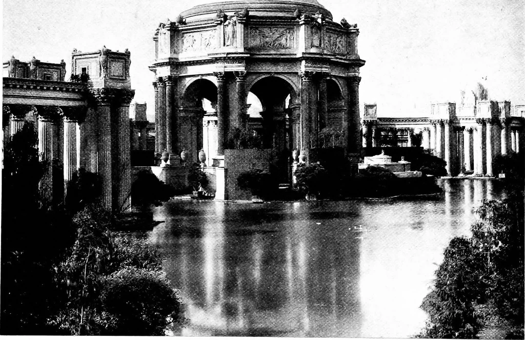 An illustration from The art of the exposition : personal impressions of the architecture, sculpture, mural decorations, color scheme & other aesthetic aspects of the Panama-Pacific International Exposition, 1915, leaf 52