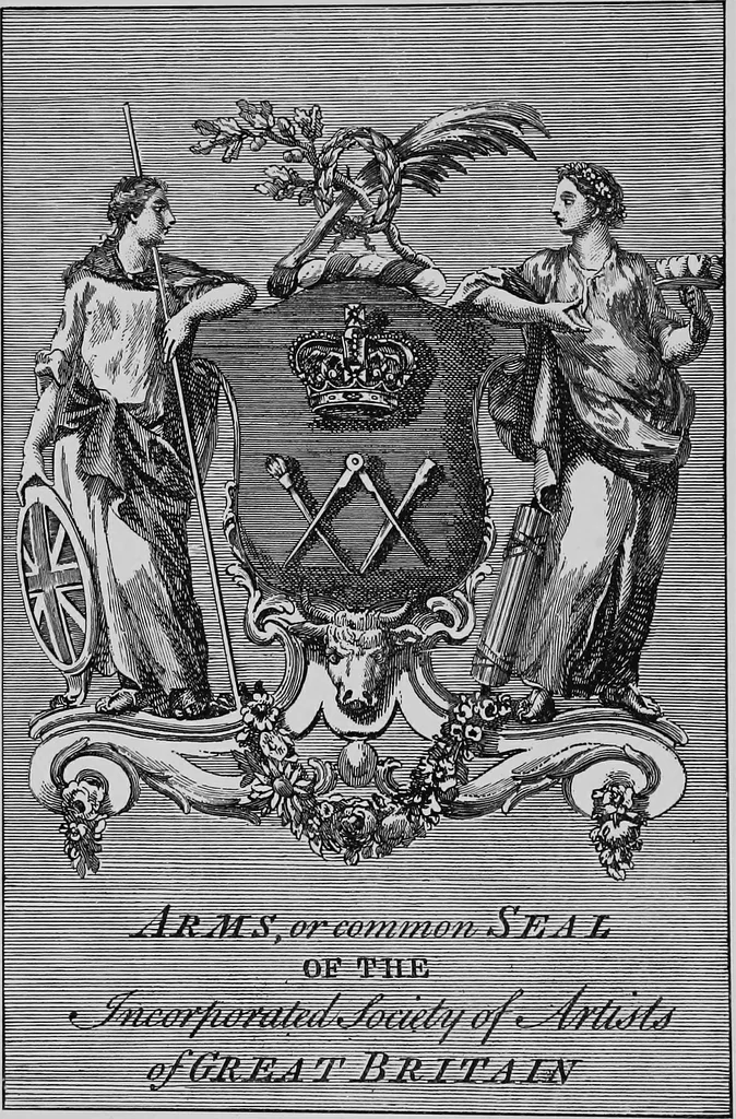 An illustration from The Society of artists of Great Britain, 1760-1791; the Free society of artists, 1761-1783 ; a complete dictionary of contributors and their work from the foundation of the societies to 1791, 1907, leaf 11