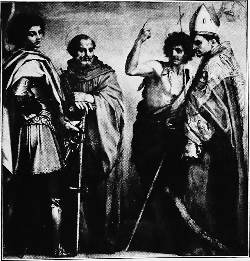 An illustration from The art of the Uffizi palace and the Florence academy, together with that of the minor museums of Florence, with explanatory and appreciative comment on the notable works therein preserved, and their history and significance, 1912, leaf 174