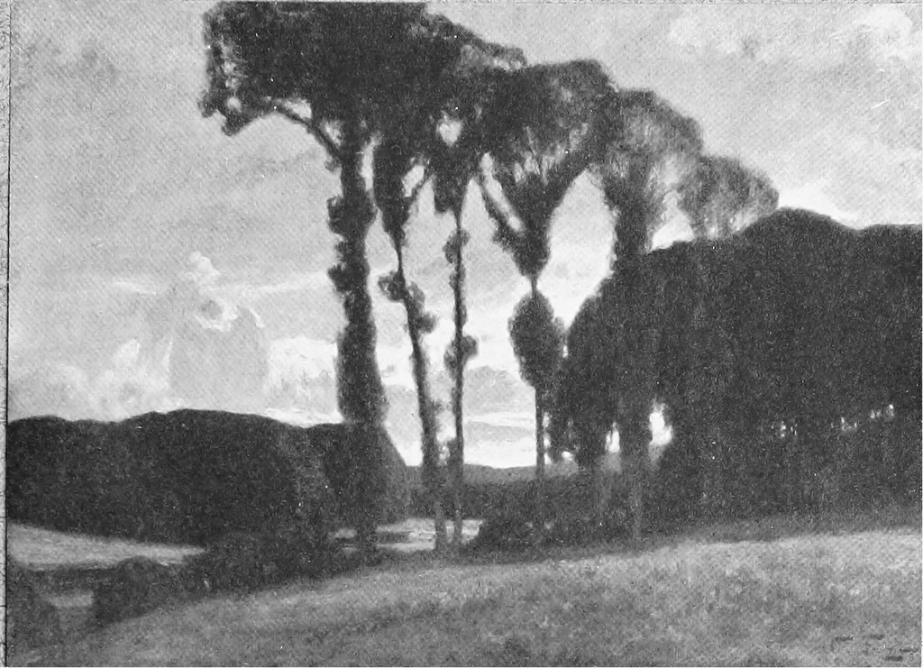 An illustration from Exhibition of contemporary German art; the Copley society of Boston 1909, 1908, leaf 104