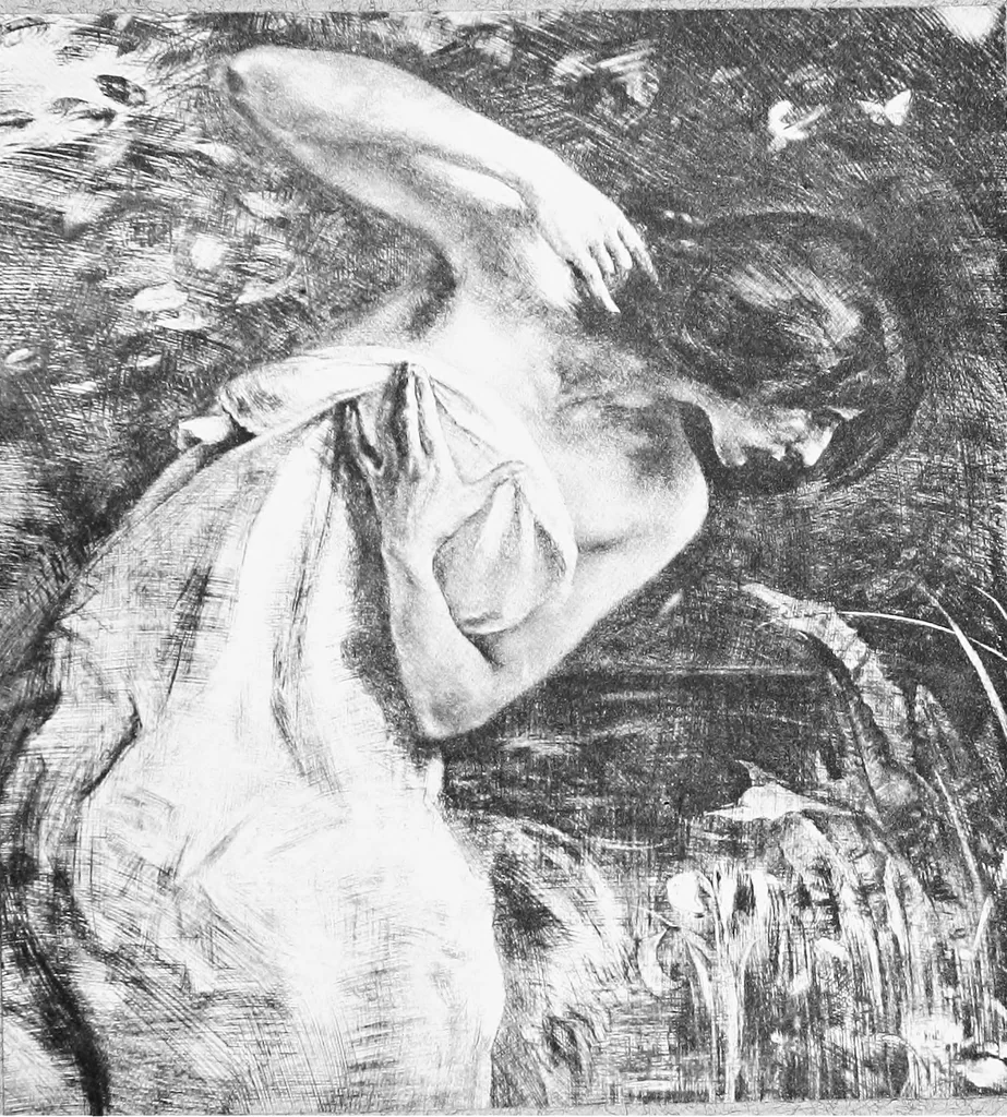 An illustration from Exhibition of contemporary German art; the Copley society of Boston 1909, 1908, leaf 136