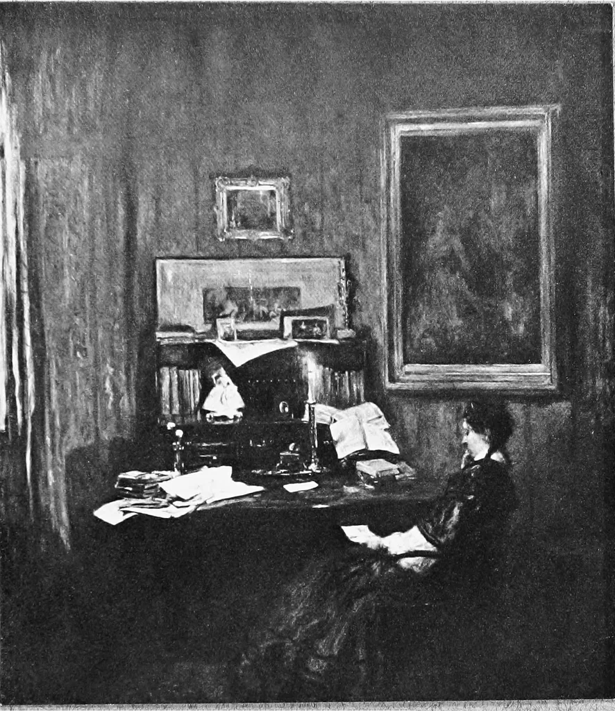 An illustration from Exhibition of contemporary German art; the Copley society of Boston 1909, 1908, leaf 86