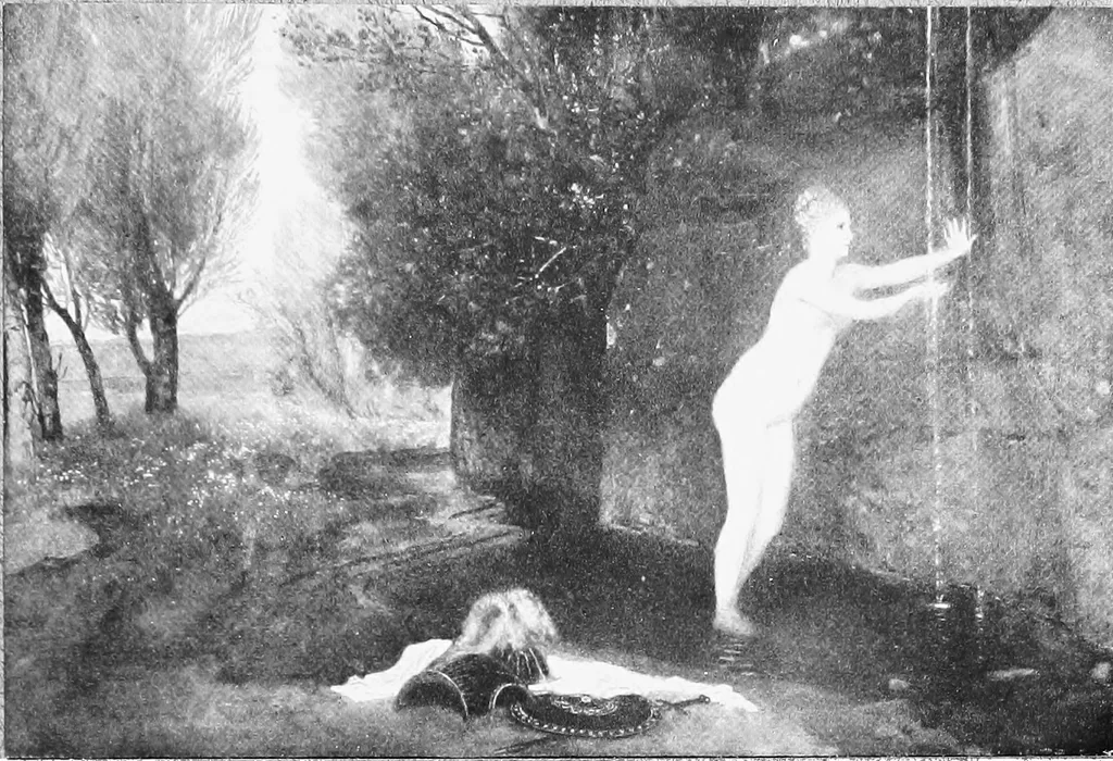 An illustration from Exhibition of contemporary German art; the Copley society of Boston 1909, 1908, leaf 96