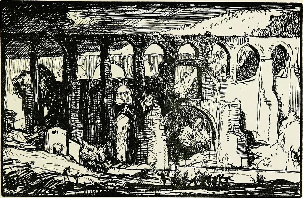 An illustration from A book of bridges, 1915, leaf 216
