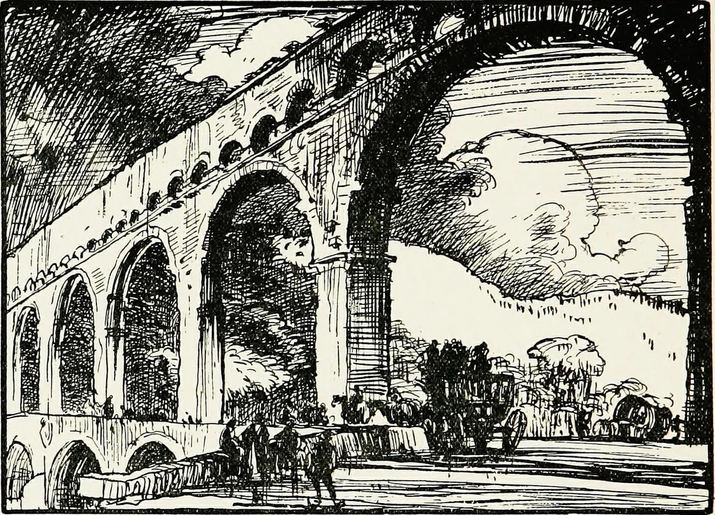An illustration from A book of bridges, 1915, leaf 223