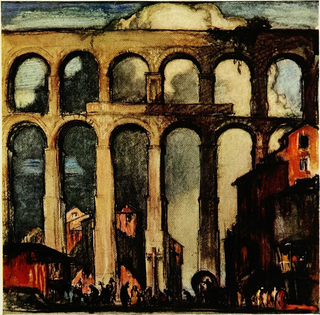 An illustration from A book of bridges, 1915, leaf 236