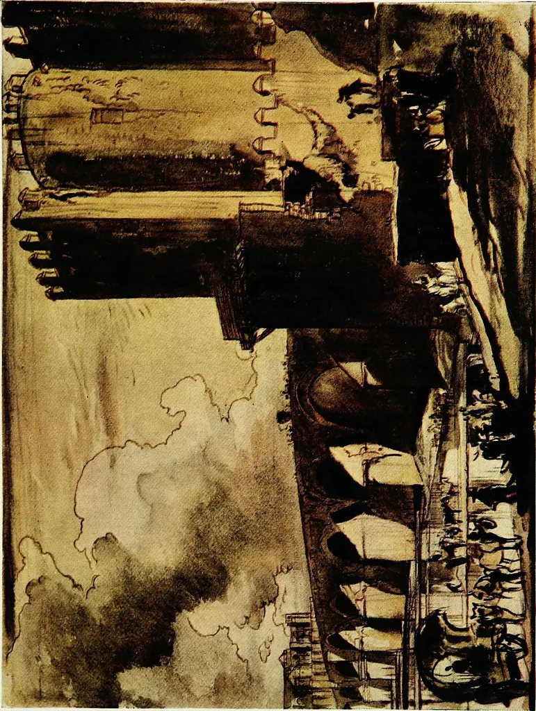 An illustration from A book of bridges, 1915, leaf 242