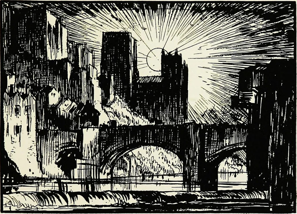 An illustration from A book of bridges, 1915, leaf 260