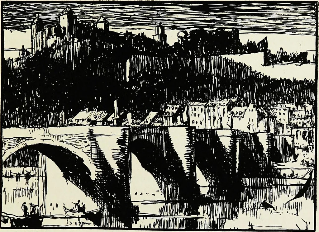 An illustration from A book of bridges, 1915, leaf 330