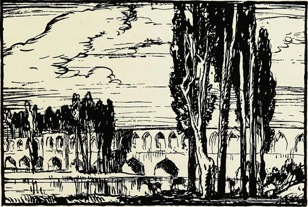 An illustration from A book of bridges, 1915, leaf 342