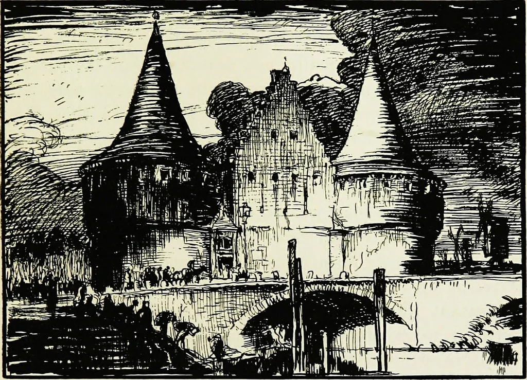 An illustration from A book of bridges, 1915, leaf 368