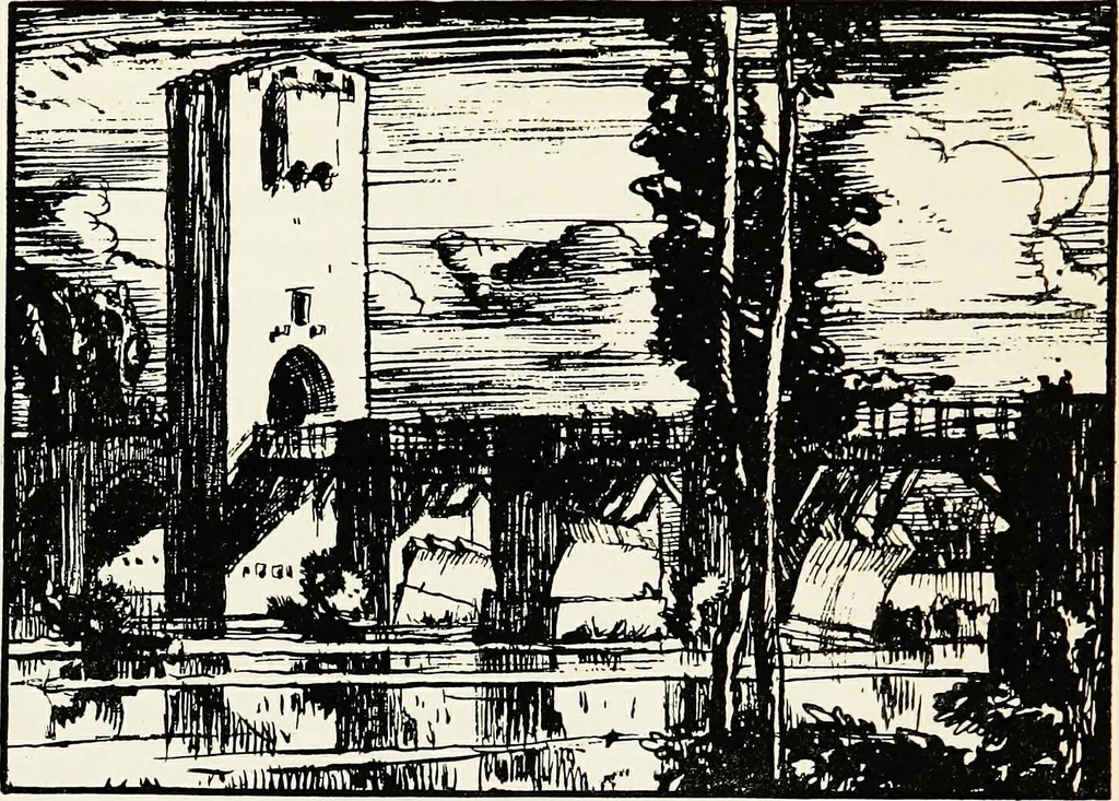 An illustration from A book of bridges, 1915, leaf 37
