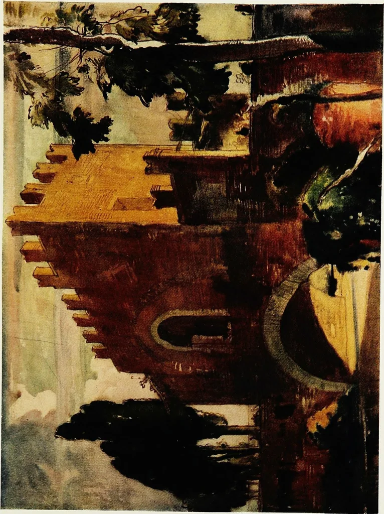 An illustration from A book of bridges, 1915, leaf 376