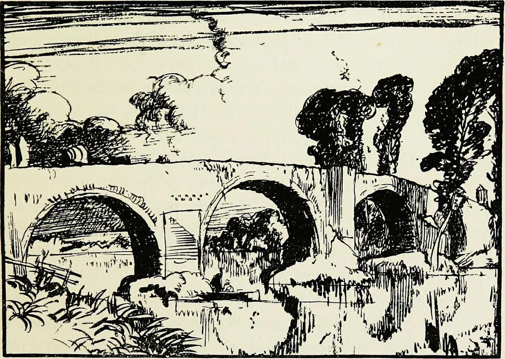 An illustration from A book of bridges, 1915, leaf 74
