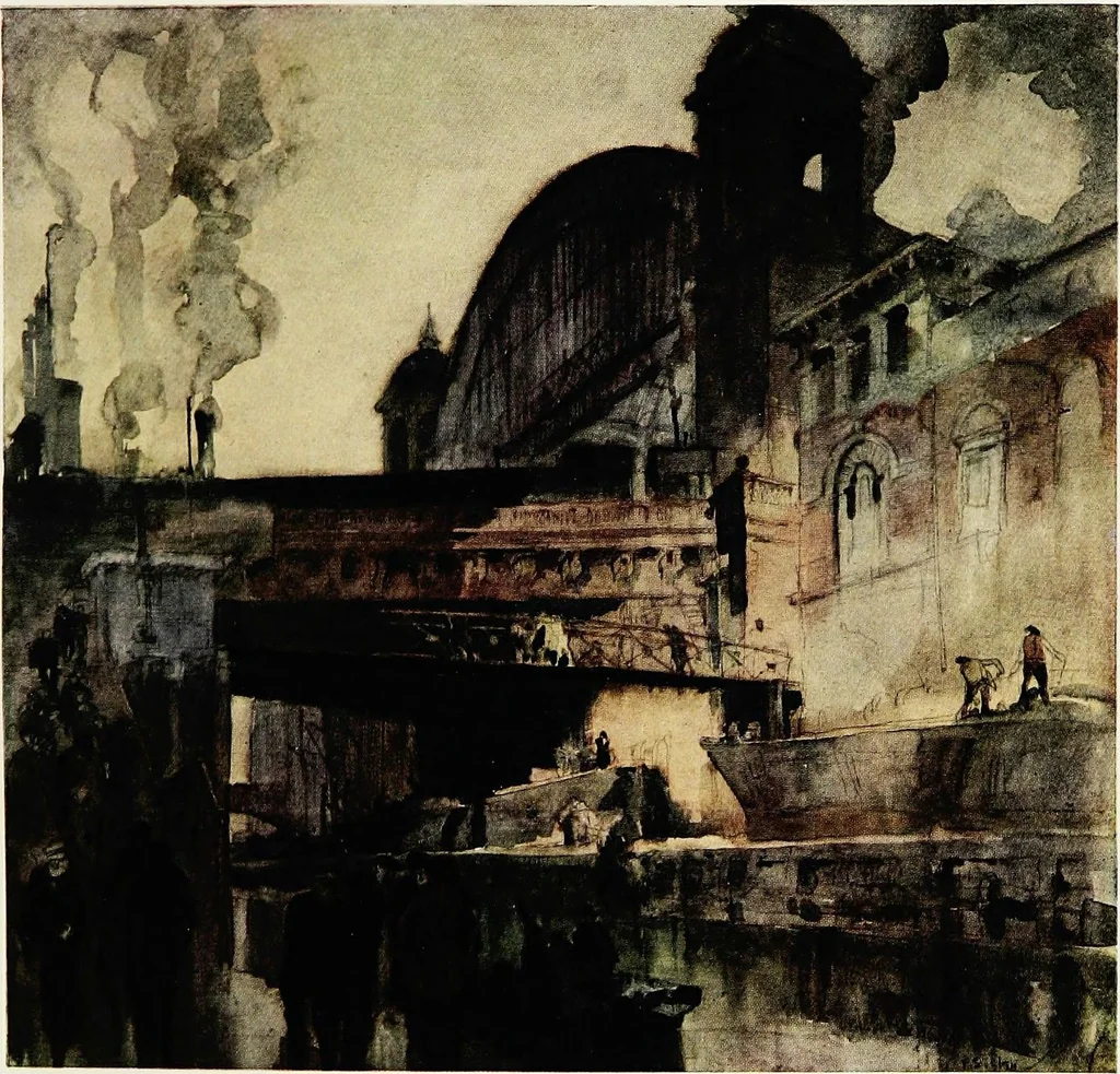 An illustration from A book of bridges, 1915, leaf 78