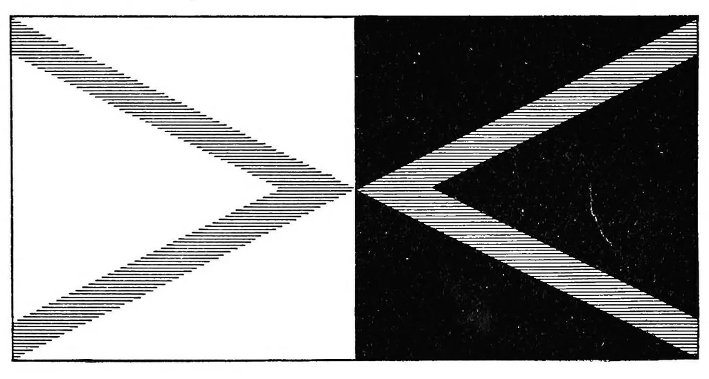 An illustration from Visual illusions, their causes, characteristics and applications, 1922, leaf 132