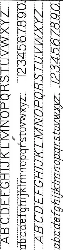 An illustration from Free-hand lettering. Being a treatise on plain lettering from the practical standpoint for use in engineering schools and colleges. By Victor T. Wilson.., 1903, leaf 122