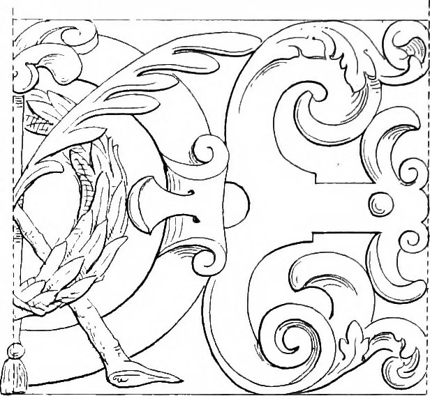 An illustration from Specimens of staircases and handrails of the age of Queen Elizabeth, 1860, leaf 20