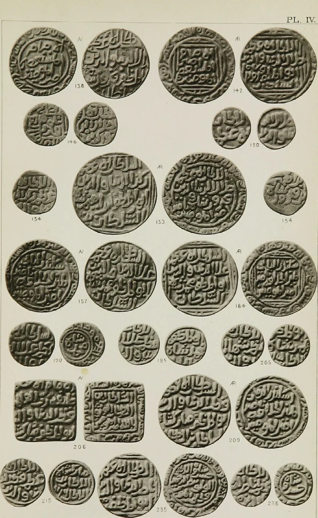 An illustration from The coins of the sultans of Dehlí in the British Museum, 1884, leaf 258