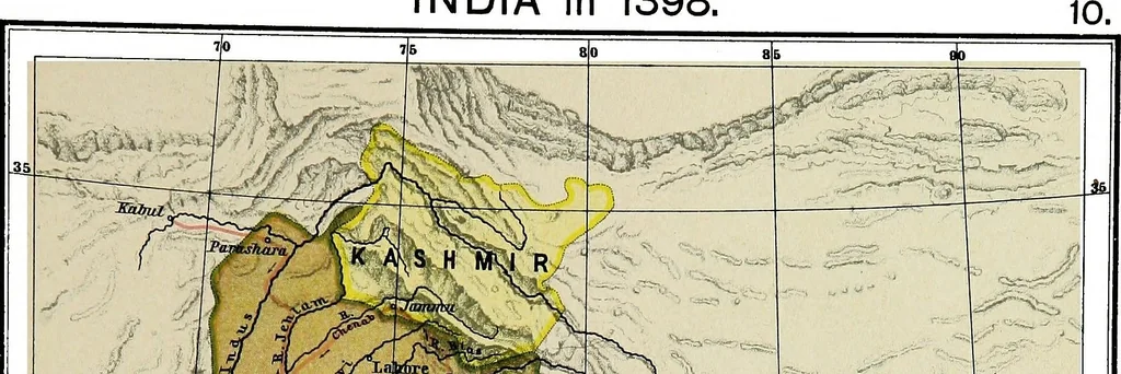 An illustration from Historical atlas of India, for the use of high schools, colleges and private students, 1907, leaf 27