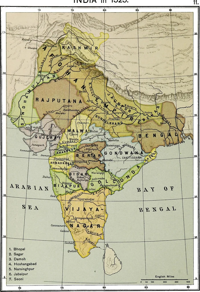 An illustration from Historical atlas of India, for the use of high schools, colleges and private students, 1907, leaf 28
