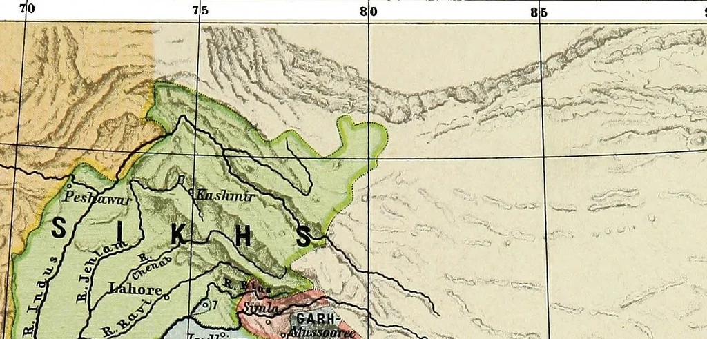 An illustration from Historical atlas of India, for the use of high schools, colleges and private students, 1907, leaf 37