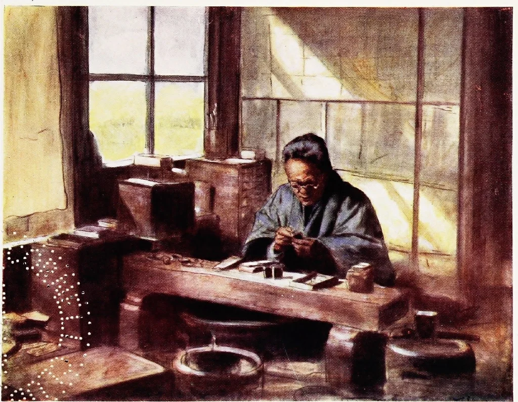An illustration from Japan, a record in colour, 1901, leaf 464