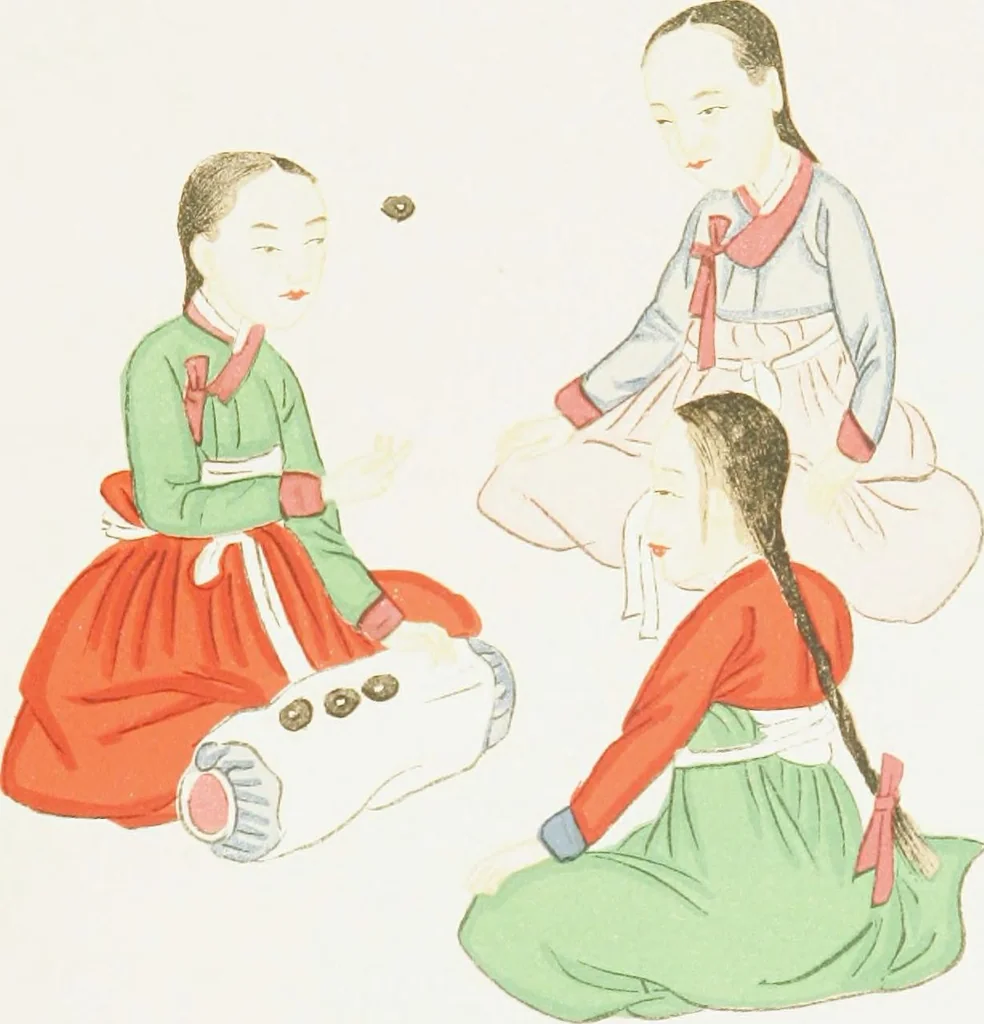 An illustration from Korean games : with notes on the corresponding games of China and Japan, 1895, leaf 122