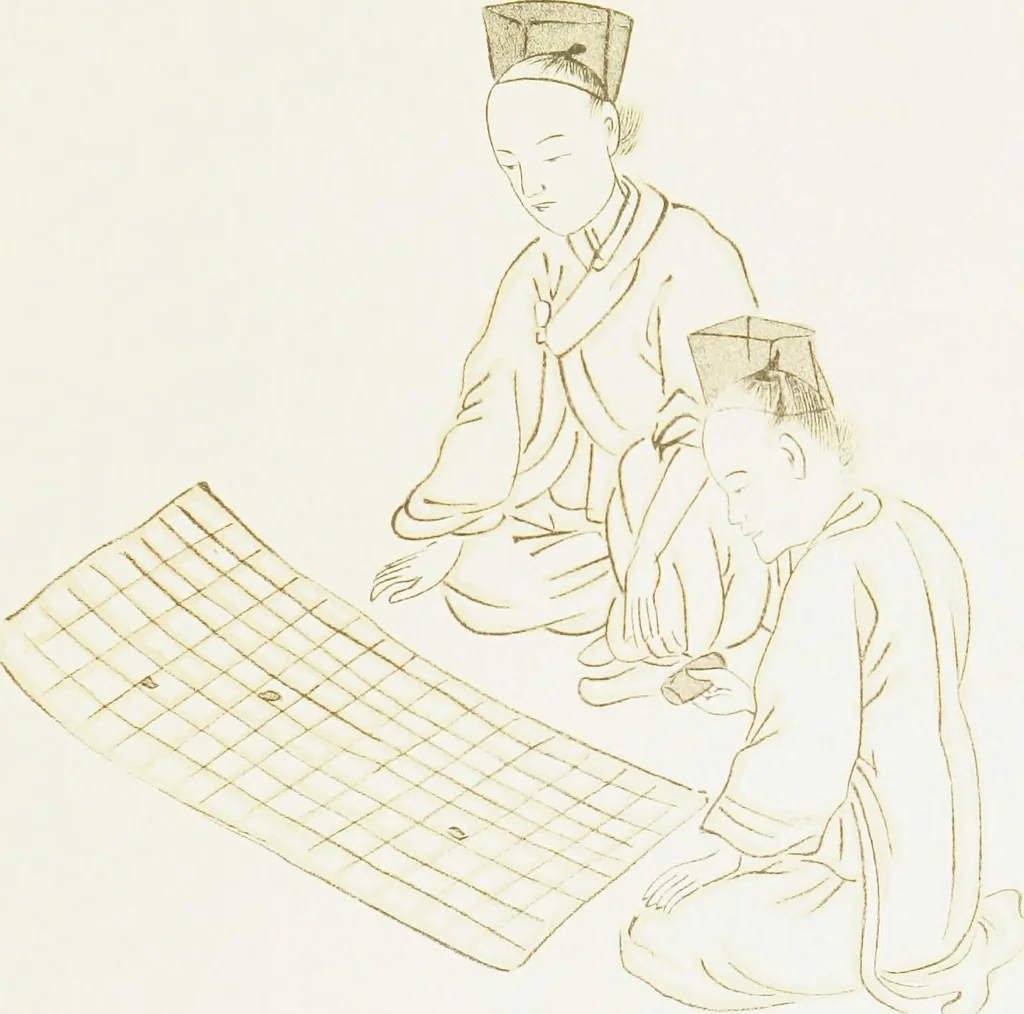An illustration from Korean games : with notes on the corresponding games of China and Japan, 1895, leaf 148