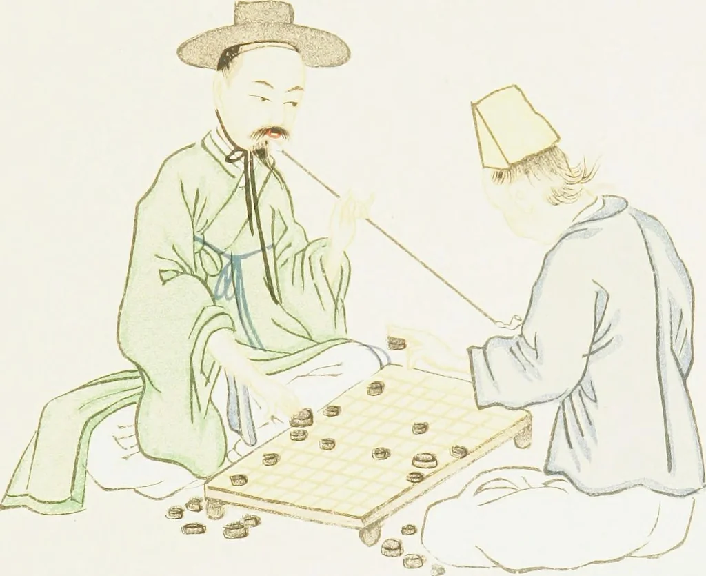 An illustration from Korean games : with notes on the corresponding games of China and Japan, 1895, leaf 156