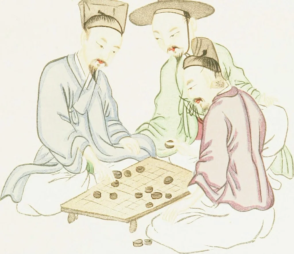An illustration from Korean games : with notes on the corresponding games of China and Japan, 1895, leaf 166
