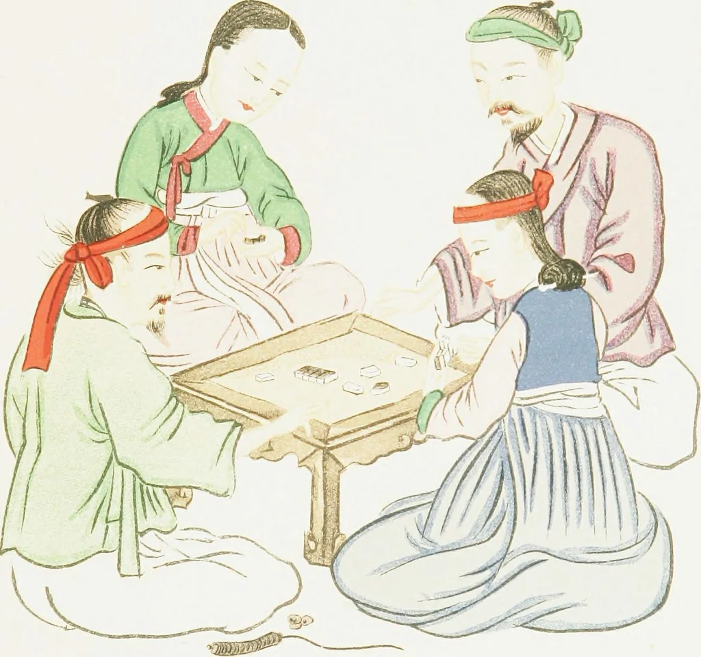 An illustration from Korean games : with notes on the corresponding games of China and Japan, 1895, leaf 184