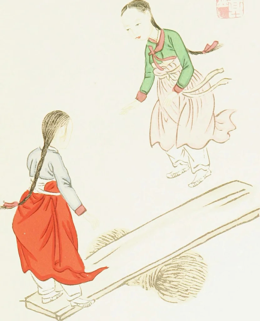 An illustration from Korean games : with notes on the corresponding games of China and Japan, 1895, leaf 88