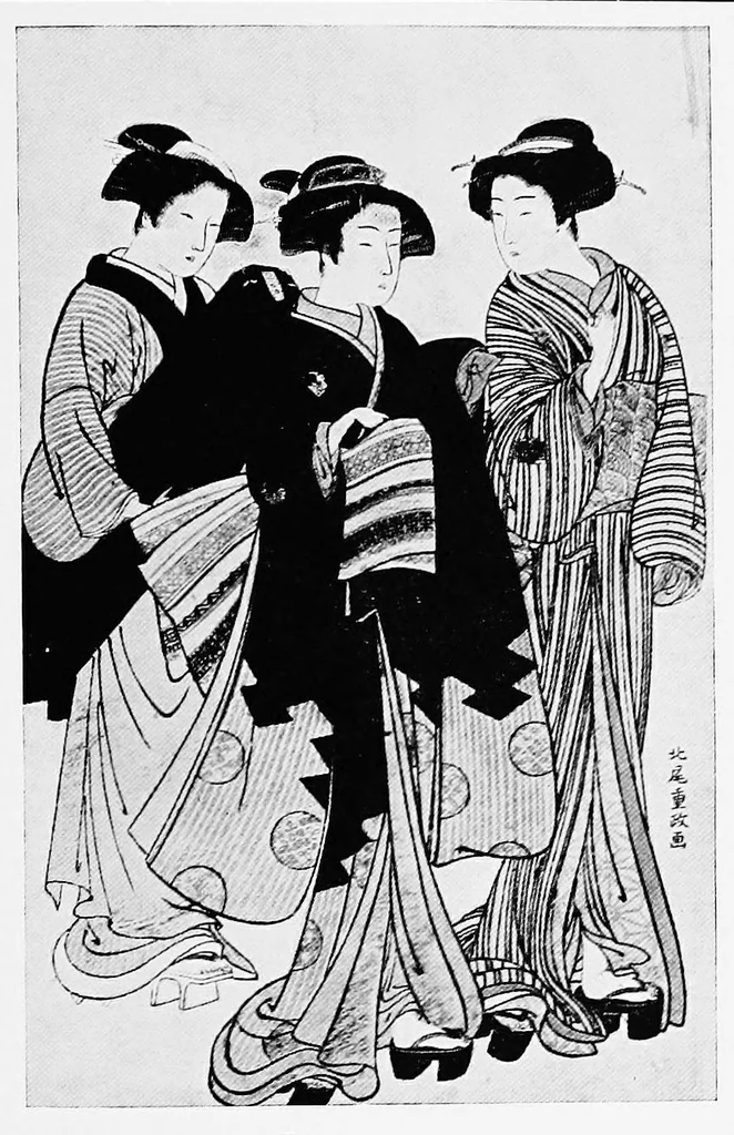 An illustration from Illustrated catalogue of an exceptionally important collection of rare and valuable Japanese color prints together with a few paintings of the Ukiyoe school : the property of Arthur Davison Ficke ... to be sold at unrestricted public sale at the American Art Galleries on the afternoons and evenings heretofore stated [i.e. Feb. 10-11, 1920], 1920, leaf 116