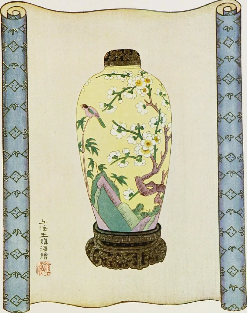 An illustration from Old Chinese porcelain and works of art in China; being description and illustrations of articles selected from an exhibition held in Shanghai, November, 1908, 1911, leaf 182