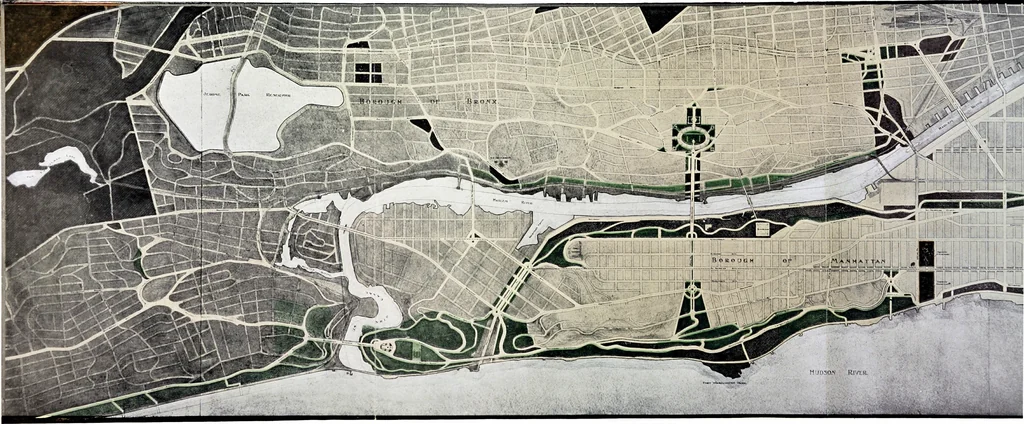 An illustration from The report of the New York City Improvement Commission to ... George B. McClellan, mayor ... and to the Board of aldermen ... MCMVII, 1907, leaf 53