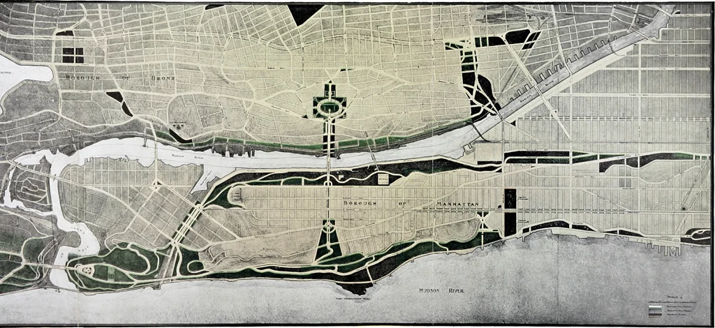 An illustration from The report of the New York City Improvement Commission to ... George B. McClellan, mayor ... and to the Board of aldermen ... MCMVII, 1907, leaf 54