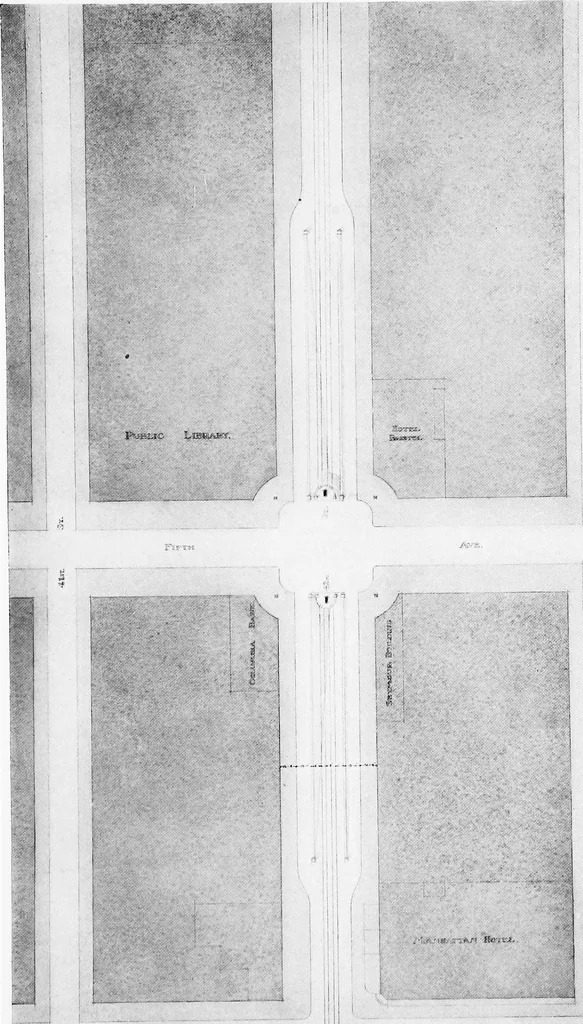 An illustration from The report of the New York City Improvement Commission to ... George B. McClellan, mayor ... and to the Board of aldermen ... MCMVII, 1907, leaf 66