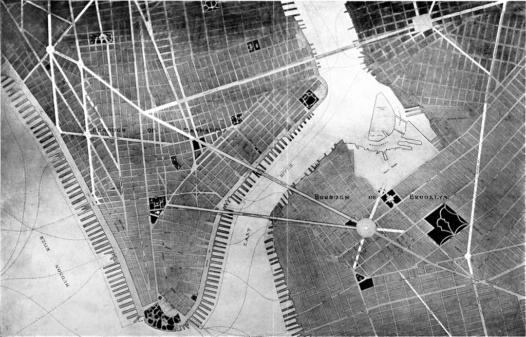 An illustration from The report of the New York City Improvement Commission to ... George B. McClellan, mayor ... and to the Board of aldermen ... MCMVII, 1907, leaf 91