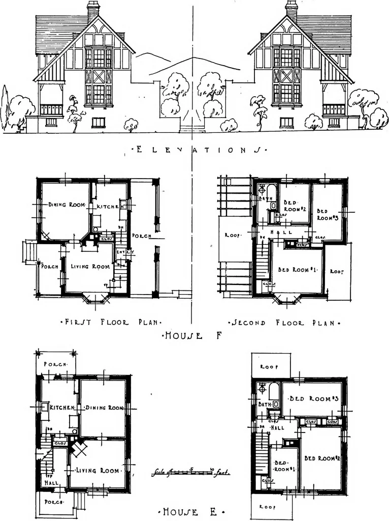 An illustration from Industrial housing, 1920, leaf 31