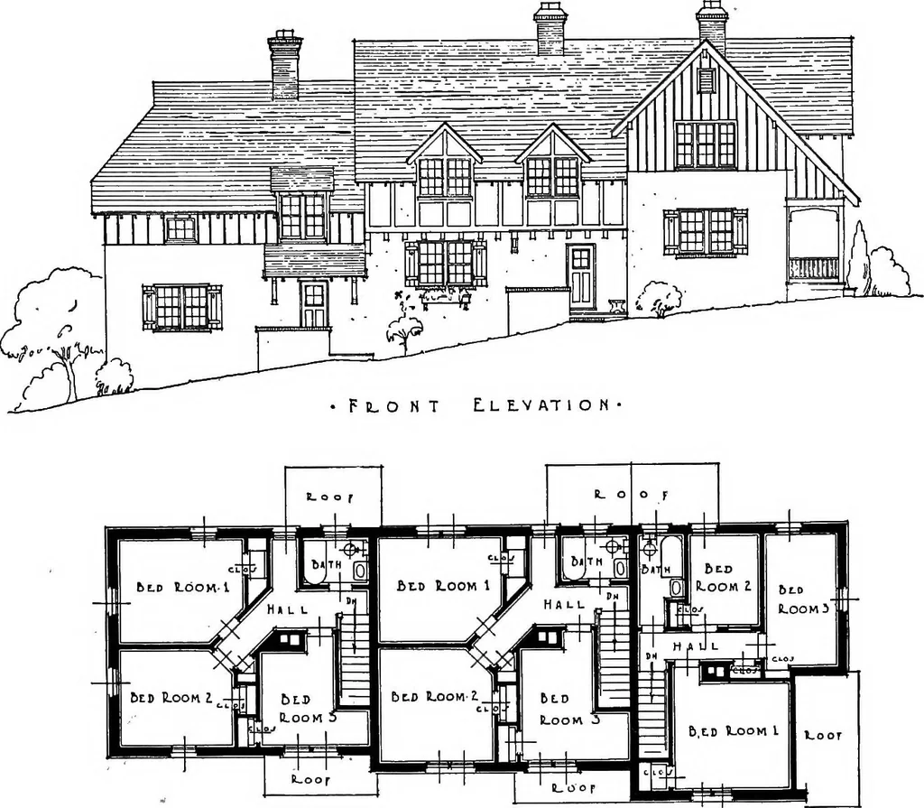 An illustration from Industrial housing, 1920, leaf 35