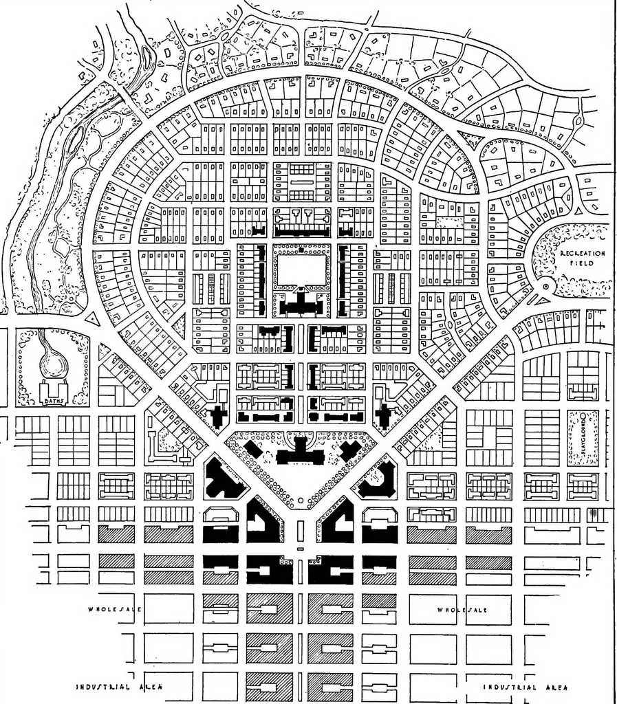 An illustration from Industrial housing, 1920, leaf 73