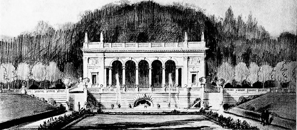An illustration from Studies for Albany, 1914, leaf 101