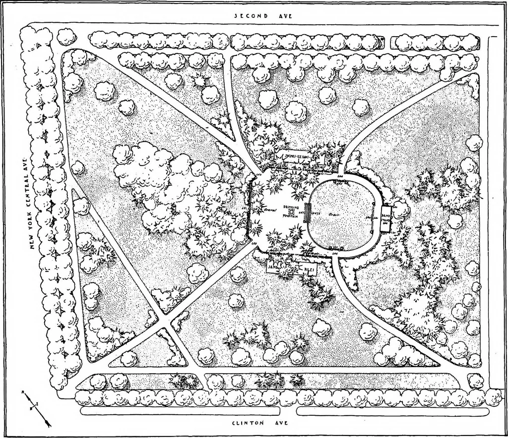 An illustration from Studies for Albany, 1914, leaf 106