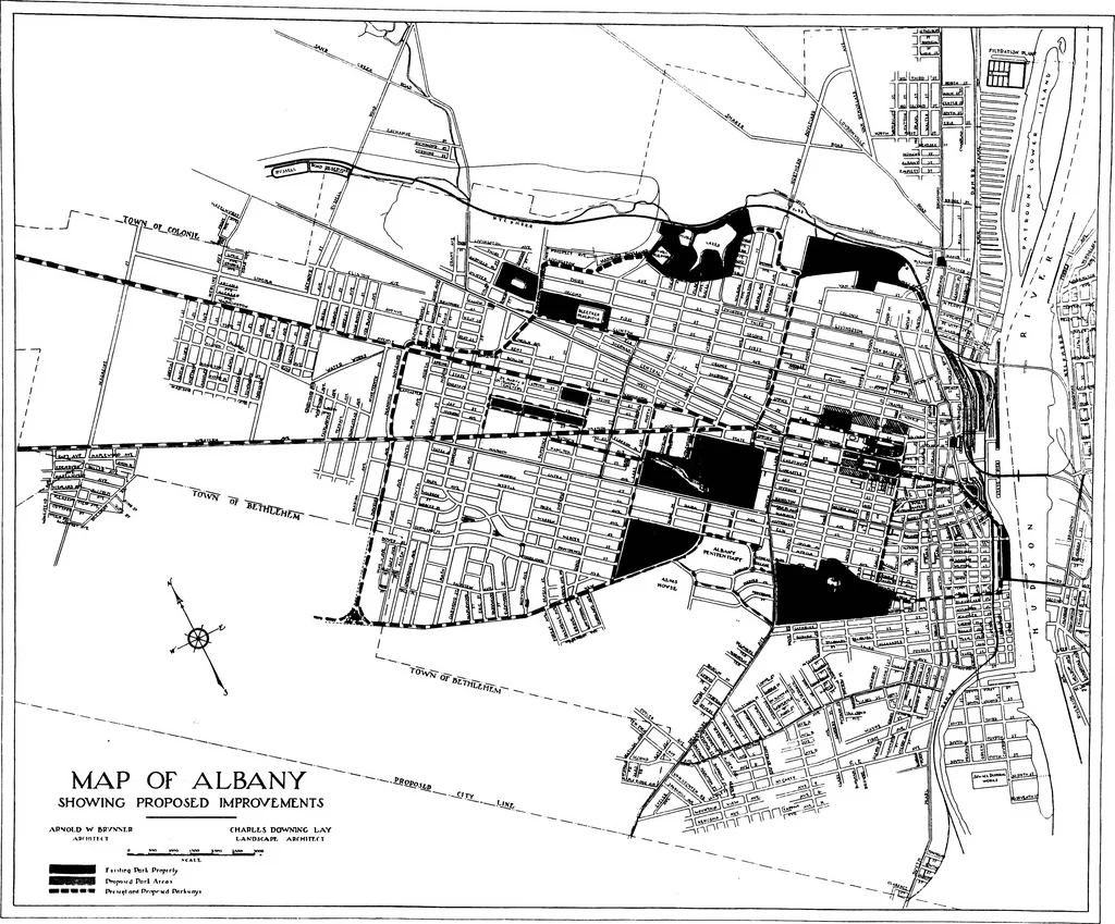 An illustration from Studies for Albany, 1914, leaf 112