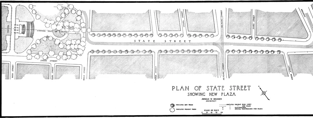 An illustration from Studies for Albany, 1914, leaf 114