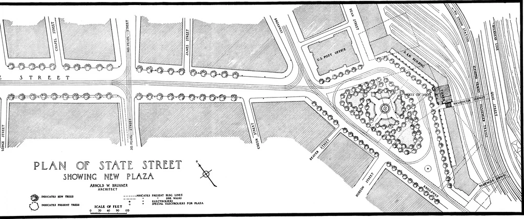 An illustration from Studies for Albany, 1914, leaf 115