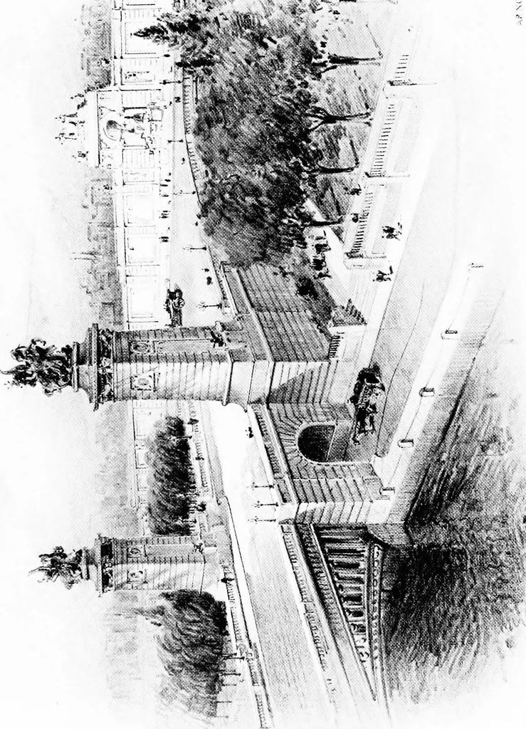 An illustration from Studies for Albany, 1914, leaf 13